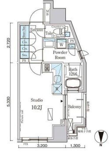 パークアクシス白金　903号室　間取り