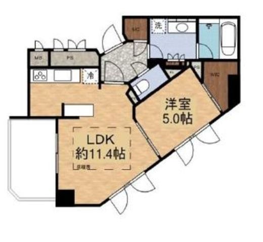 ジオ西新宿ツインレジデンス　W1103号室　間取り