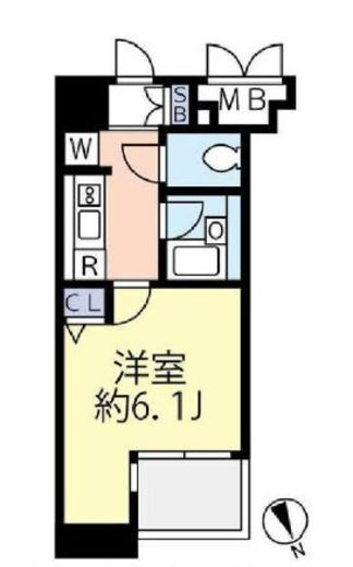 グランヴァンデュヴェール東京　203号室　間取り
