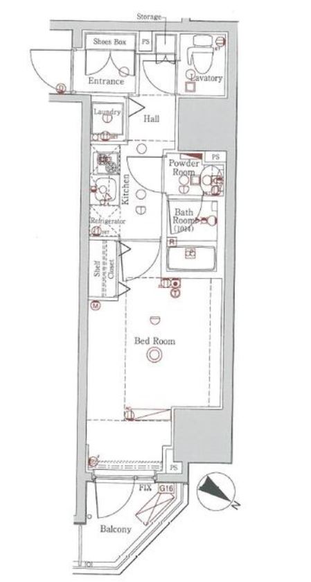 ブレシア日本橋蛎殻町　503号室　間取り