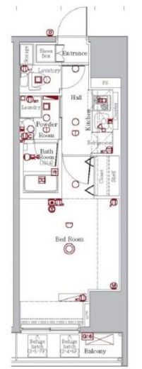 ブレシア日本橋蛎殻町　301号室　間取り