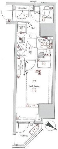 ブレシア日本橋蛎殻町　503号室　間取り