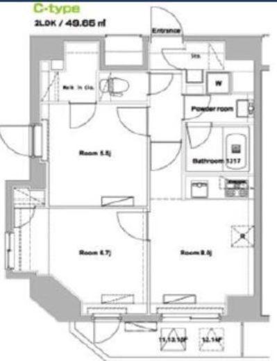 フォレシティ神田須田町　1302号室　間取り