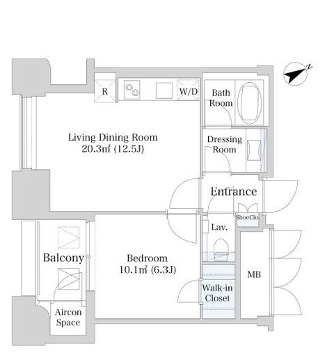 プラティーヌ西新宿　502号室　間取り