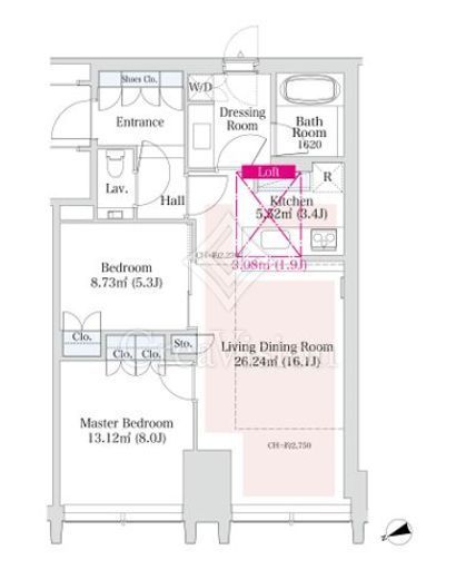 ラ・トゥール新宿グランド　3101号室　間取り