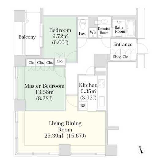 ラ・トゥール神楽坂　211号室　間取り