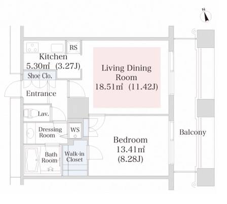 ラ・トゥール神楽坂　402号室　間取り
