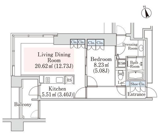 ラ・トゥール神楽坂　606号室　間取り