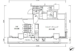 パークキューブ愛宕山タワー　2805号室　間取り