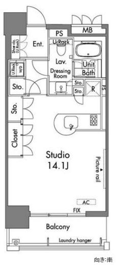 エステマール芝公園　402号室　間取り