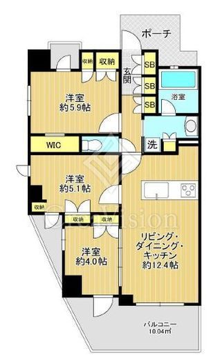 クレアポルテ西日暮里　601号室　間取り