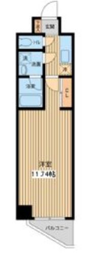 プロスペクト門前仲町　404号室　間取り