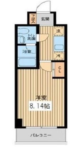 プロスペクト門前仲町　409号室　間取り