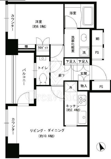 グランスイート虎ノ門　802号室　間取り