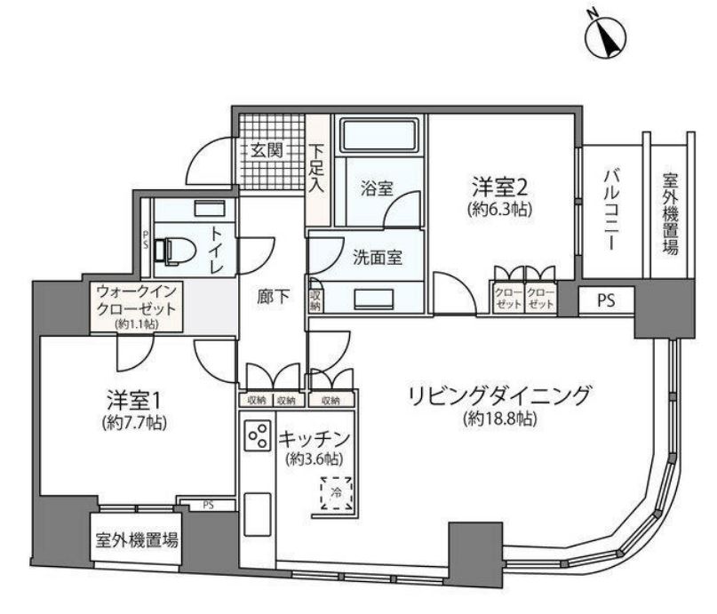 青山ザ・タワー　403号室　間取り