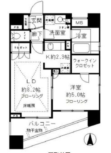 プライア渋谷　807号室　間取り