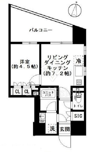 プライア渋谷　604号室　間取り
