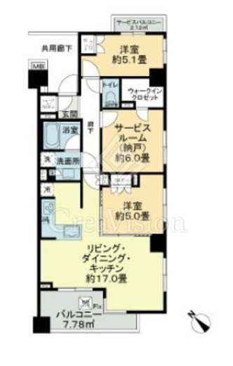 アールブラン大倉山　206号室　間取り