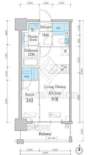デュオフラッツ台東三ノ輪　203号室　間取り