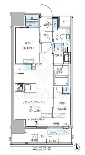 パークアクシス大森山王　302号室　間取り