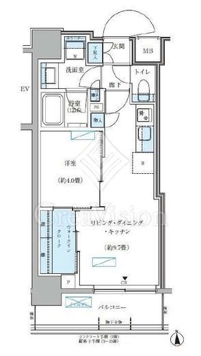 パークアクシス大森山王　304号室　間取り