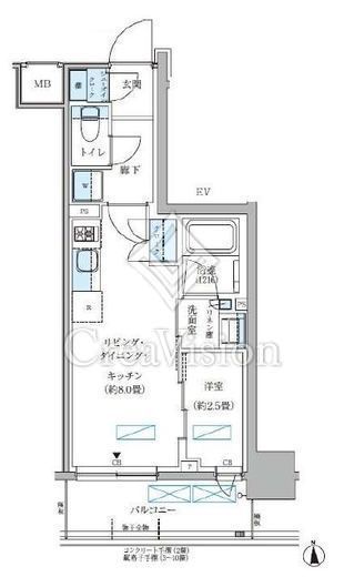 パークアクシス大森山王　603号室　間取り