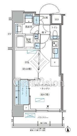 パークアクシス大森山王　604号室　間取り