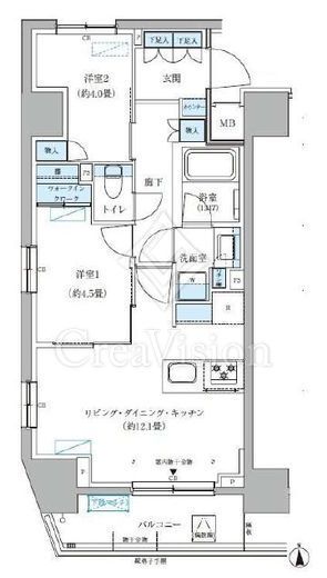 パークアクシス大森山王　901号室　間取り