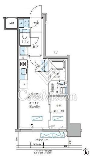 パークアクシス大森山王　903号室　間取り