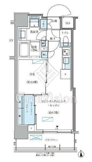 パークアクシス大森山王　904号室　間取り