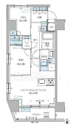 パークアクシス大森山王　701号室　間取り