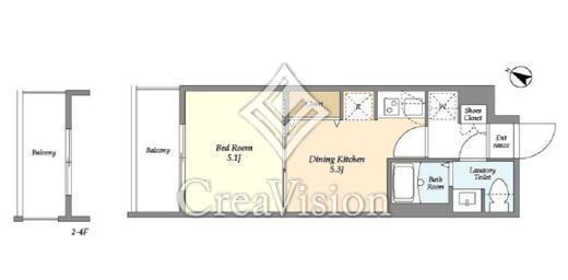 ＦＵＳＩＯＮ　池袋　ＷＥＳＴ　101号室　間取り