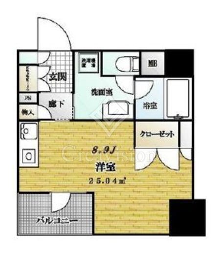 アドヴァンシティ月島　706号室　間取り