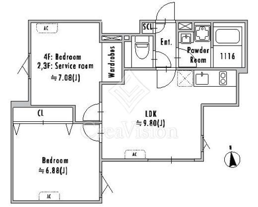 GRAN PASEO大崎戸越銀座Ⅱ　302号室　間取り