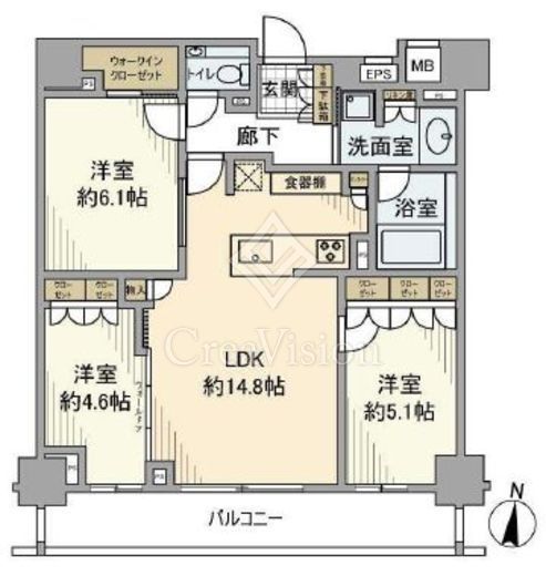 ドレッセ千鳥町　402号室　間取り