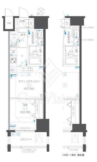 ZOOM立川曙町　1102号室　間取り