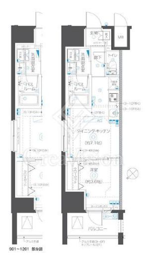 ZOOM立川曙町　1201号室　間取り