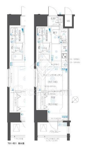 ZOOM立川曙町　701号室　間取り