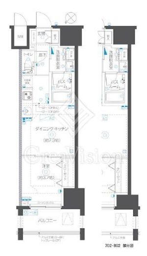 ZOOM立川曙町　802号室　間取り