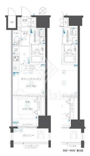ZOOM立川曙町　902号室　間取り