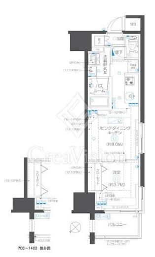ZOOM立川曙町　903号室　間取り