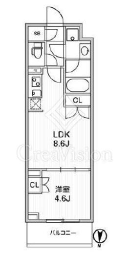 LIME RESIDENCE SHINAGAWA EAST　406号室　間取り