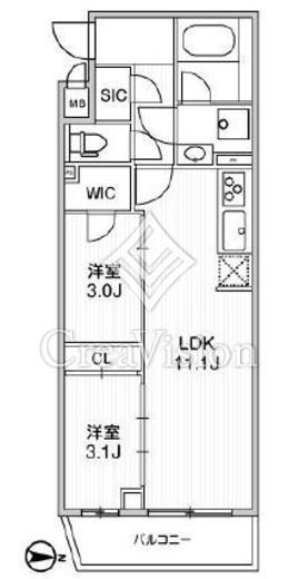 LIME RESIDENCE SHINAGAWA EAST　410号室　間取り