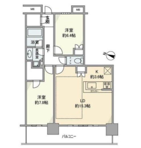 キャピタルマークタワー　30F1号室　間取り