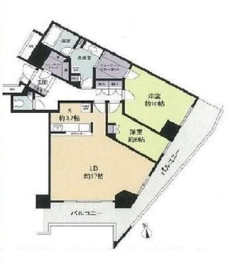 キャピタルマークタワー　35F5号室　間取り