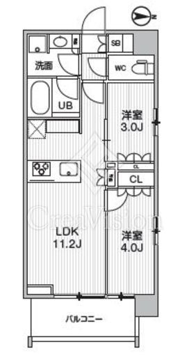 シーズンフラッツ菊川ノース　304号室　間取り