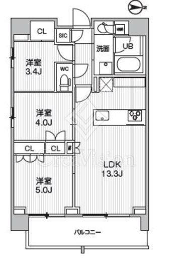 シーズンフラッツ菊川ノース　706号室　間取り