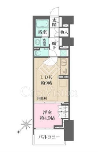 イノバス不動前　525号室　間取り