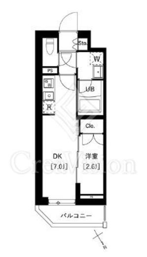 アークマーク南大井　401号室　間取り