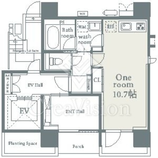 FABRIC信濃町Residence　101号室　間取り